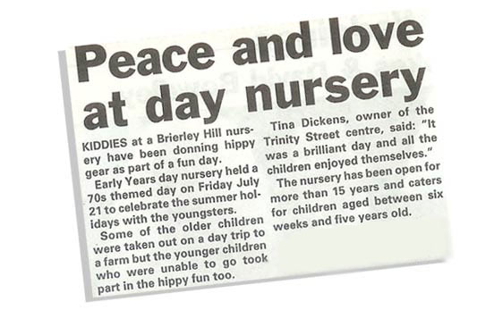 Peace and love at day nursery